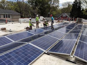 Solar installation at Capizzi MD under construction April 2018